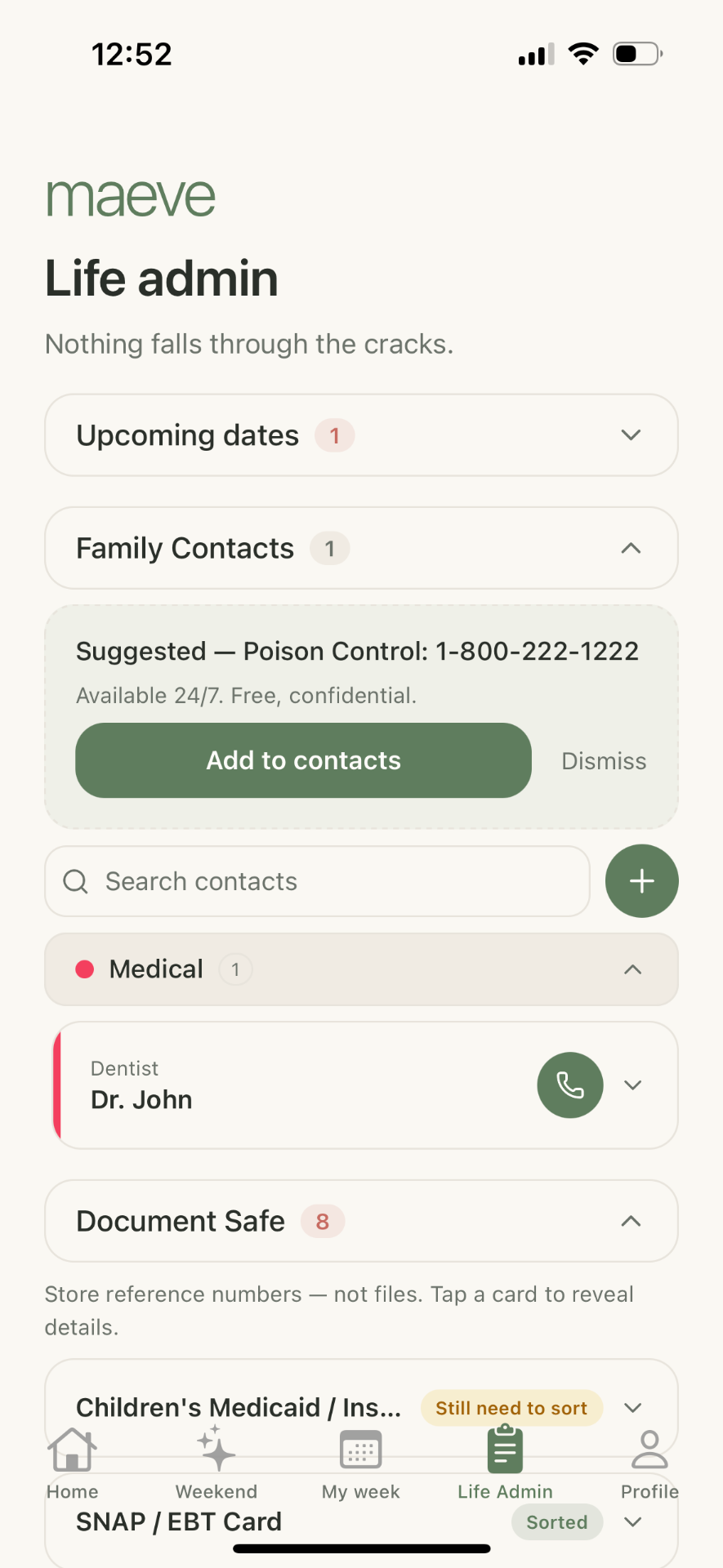 Family Contacts